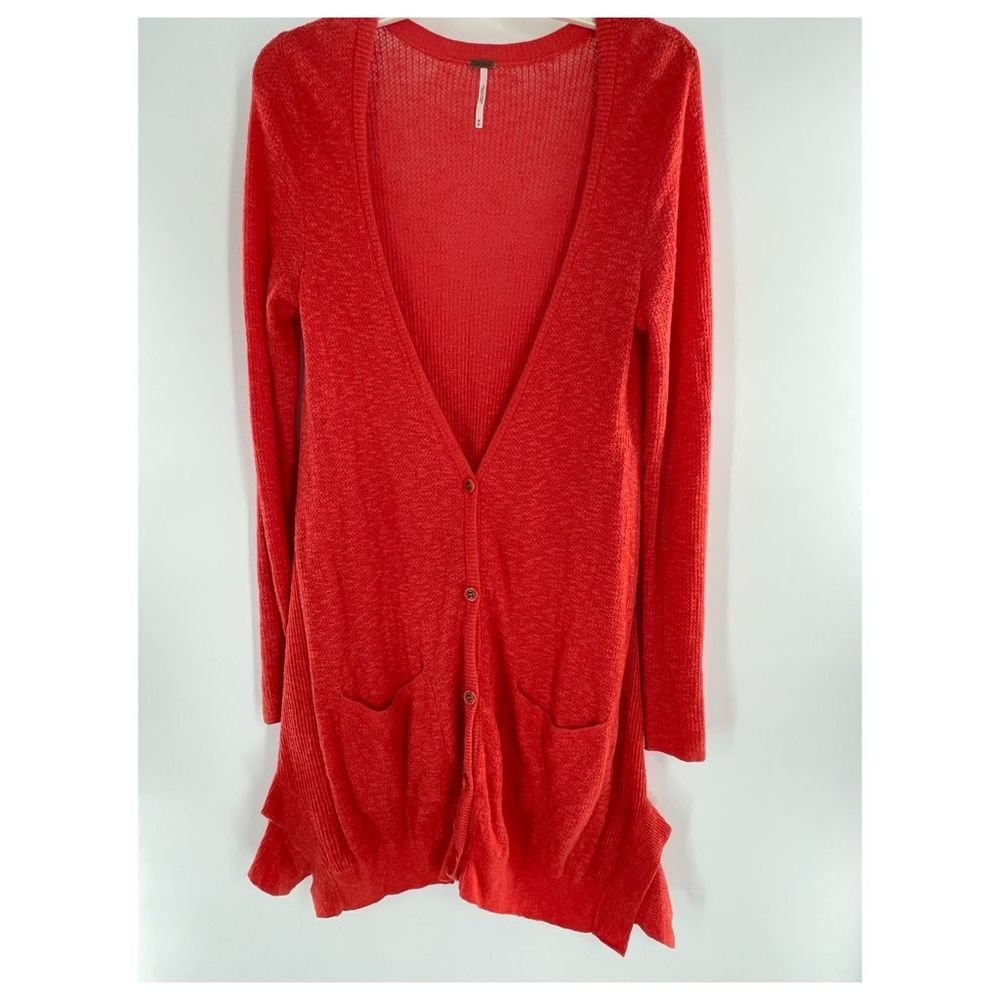 - Free People size medium orange cardigan